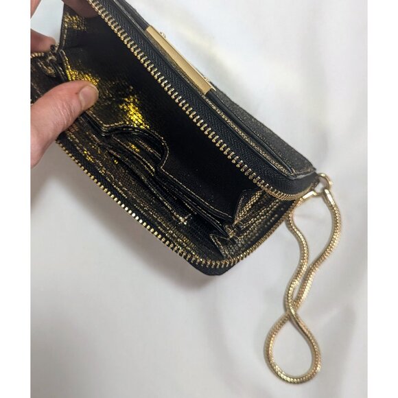 MILLY Gold Glitter Wallet / Clutch with wrist strap - Like New - Picture 5 of 5